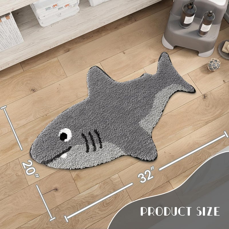 WREWING Ocean Animal Play Mat 20x32 Inch, Cute Animals Large Non Slip Super Soft Plush Area Rug for Kids Room Playroom Nursery Bedroom, Educational Washable Circular Floor Mat for Home Room Decorative - Image 2